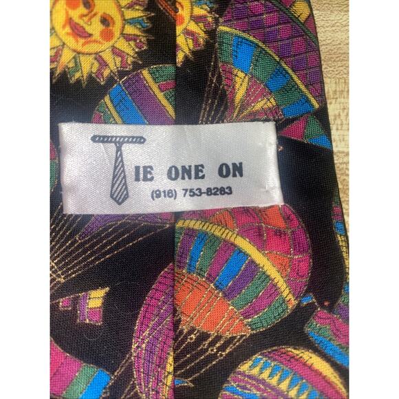 Vintage Hot Air Balloon Cotton Tie, Tie One On New Mexico Balloon Fiesta - Picture 4 of 7